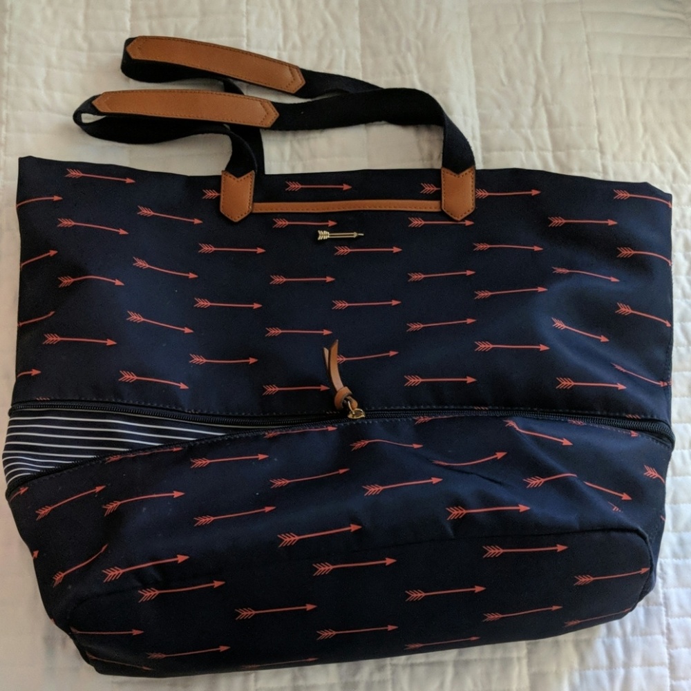 Stella & Dot Weekender Navy Bag like New!